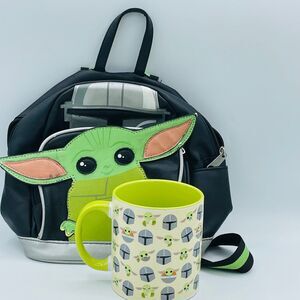 Disney’s The Mandalorian Grogu Baby Yoda Mini Backpack Purse Bag Lg Coffee Mug